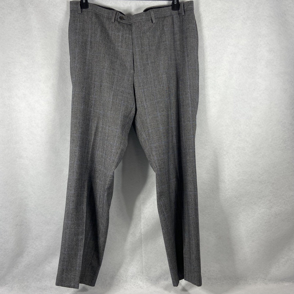 Lauren Ralph Lauren Pants Mens 42x32 Gray Plaid 100% Wool Trouser